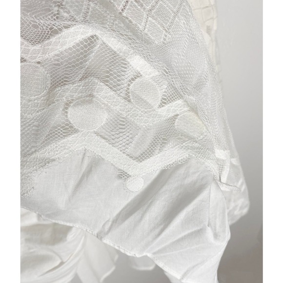 Anthropologie Women's Maeve Pina White Ivory Lace Pineapple Fit & Flare Dress - Picture 6 of 15